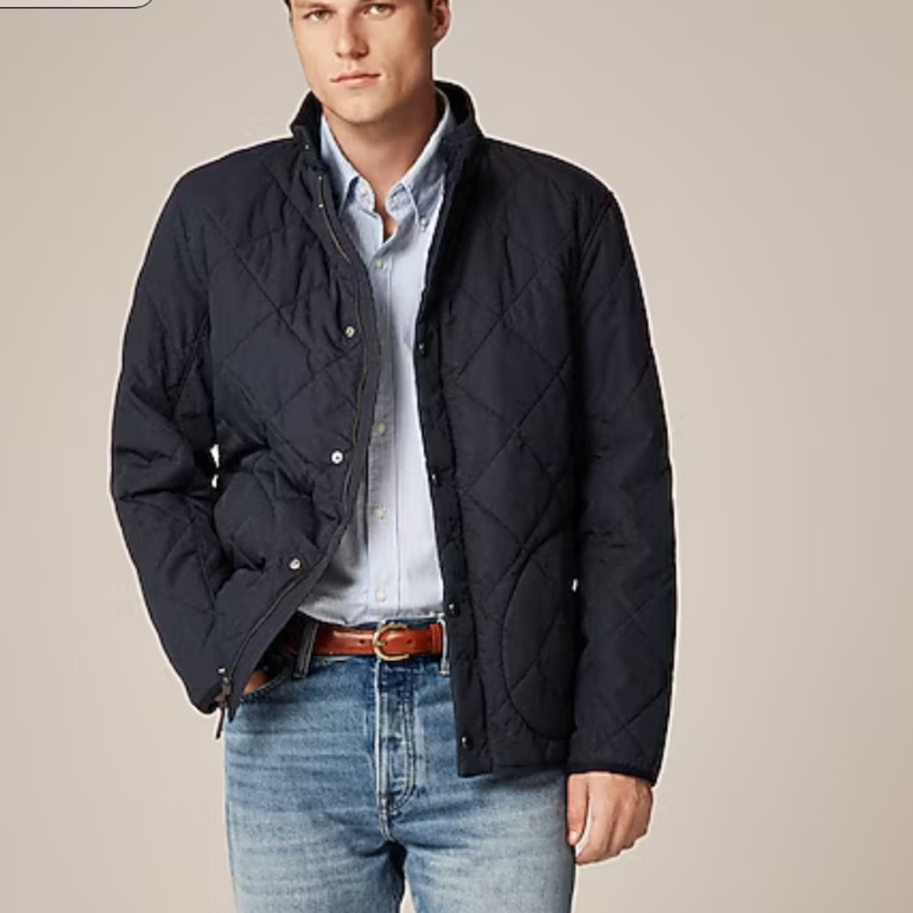 J. Crew Men’s Gray Quilted Sussex Jacket